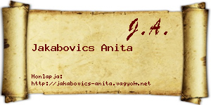 Jakabovics Anita névjegykártya